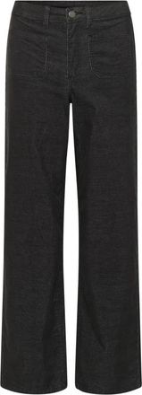 Kaffe Zwart Oester Straight-Leg Broek - Dames - Loose Fit Jeans - Zwart - 2XL - Jeans