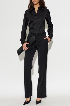 Balmain Wool Trousers HOLIDAY CAPSULE PS27, Womens, Black