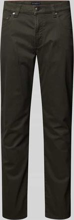 Bugatti Modern Fit Hose im 5-Pocket-Design in Oliv, Gr&ouml;&szlig;e 34/32