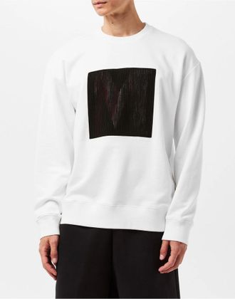 Missoni Mens M Logo Crewneck Sweatshirt White Clothing > Knitwear