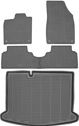OEM Volkswagen Id.3 Hatchback A Partir De 2020 Set - Alfombrillas De Goma Para Coche + Alfombrilla Para Maletero