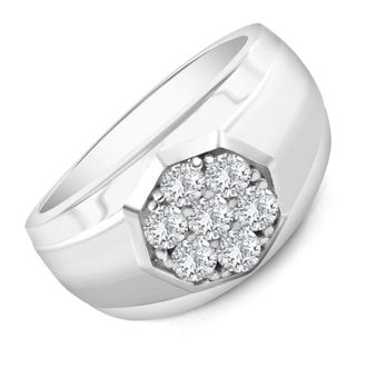Pompeii3 1Ct Mens 7 Stone Diamond Ring in 14k Gold Lab Grown