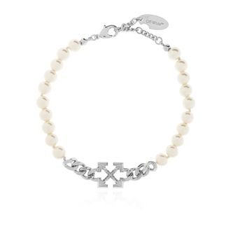 Off-white Bracciale con perle Arrows - - Accessories - Uomo - Grigio - ONE SIZE