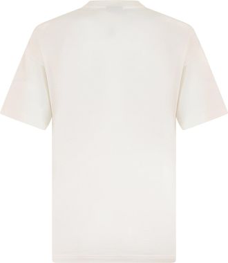 Gucci Womens T-Shirt Cotton And Silk Jersey With Graphic Print Off White T-Shirts & Jerseys