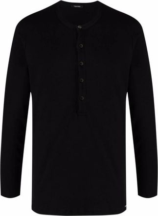 Tom Ford Zwart ondergoed Stijlvol T-shirt - Heren - Longsleeves - Zwart - 2XL - Katoen - Tops