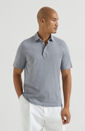 Brunello Cucinelli Polo with shirt collar in Medium Grey at Nordstrom, Size Xxx-Large Eu