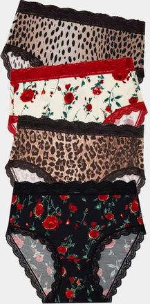 Stripe and Stare High Rise Knicker Four Pack in Rixo Mix at Nordstrom, Size X-Small Uk