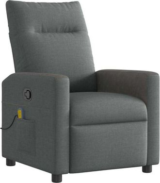 vidaXL Massage Recliner Chair Dark Grey 69 x 86 x 100 cm Fabric vidaXL