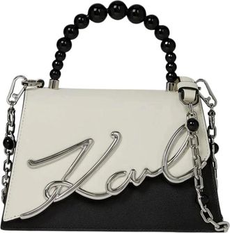 Karl Lagerfeld Tassen, Dames, Zwart, ONE Size, Leer, K/Signature 2.0 Crossbody Tas