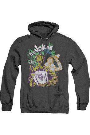 Gildan Batman Its All A Joke Adult Heather Hoodie / Hooded Sweatshirt