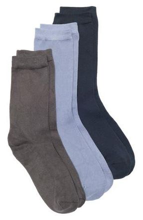 Nordstrom Rack 3-Pack Pillow Sole Crew Socks in Blue Tempest Multi Pack at Nordstrom Rack, Size 9/11