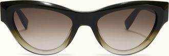 Furla Sunglasses Oliva Green Acetate Woman