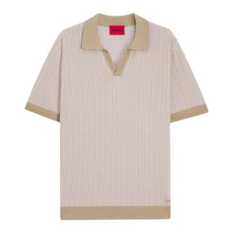 HUGO BOSS Tops, Heren, Beige, L, Katoen, Seeroy Polo