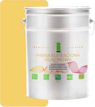 OEM Pintura De Silicona Para Fachadas, Color Amarillo Lim&oacute;n, Tono Amarillo, 10 L