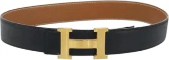 Herm&egrave;s Pre-owned Belts, female, Black, Size: ONE SIZE Pre-owned Vintage Leather Belt