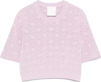 Givenchy Top corto con logo - Rosa
