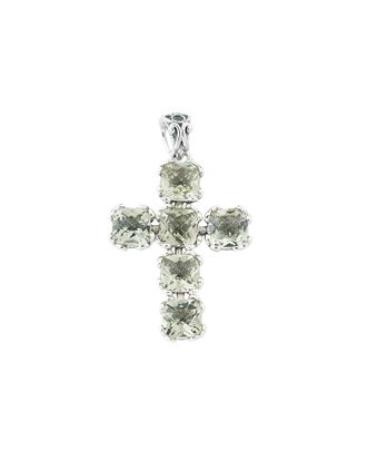 Samuel B. Silver 3.50 Ct. Tw. Green Amethyst Pendant