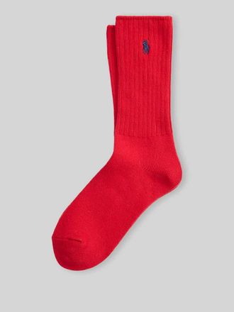 Polo Ralph Lauren Socken aus Baumwoll-Mix mit Logo-Stitching in Hellrot, Gr&ouml;&szlig;e 36-42