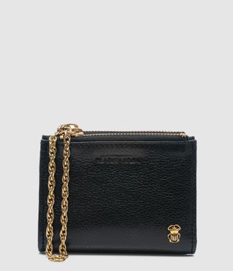 CLARIS VIROT Portefeuille Hector Cuir Noir