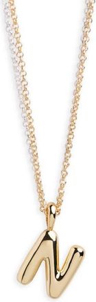 Argento Vivo Puffy A Initial Pendant Necklace in Two Tone at Nordstrom