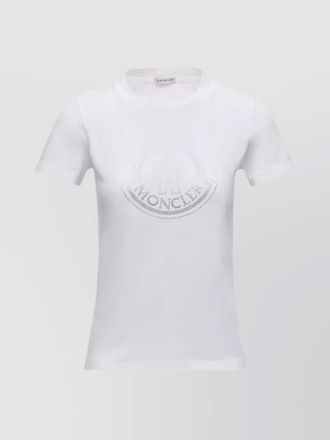 Moncler cotton crystal logo short-sleeve t-shirt