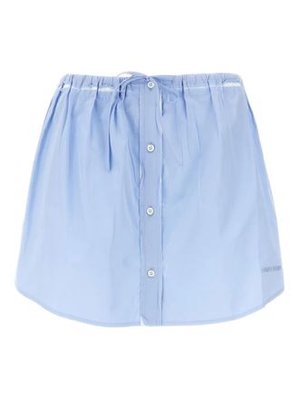 Miu Miu Mini-rok met trekkoord - Blauw