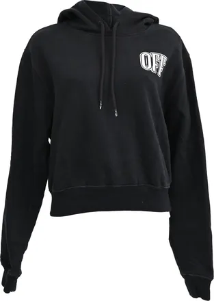 Off-white Will You Marry Me Print Hoodie in Black Cotton