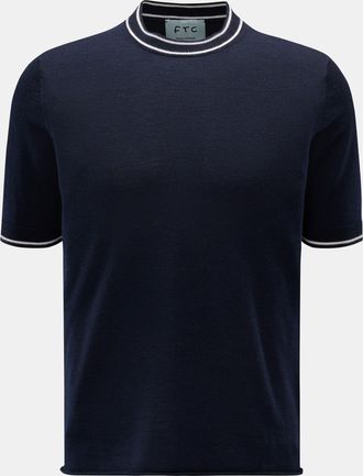FTC Men - Short sleeve crew neck jumper navy