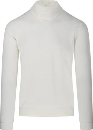 Roberto Collina Turtlenecks, male, Beige, Size: XL Ecru Round Neck Sweater