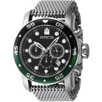 Invicta Pro Diver Chronograph GMT Quartz Black Dial Sprite Bezel Mens Watch 47631