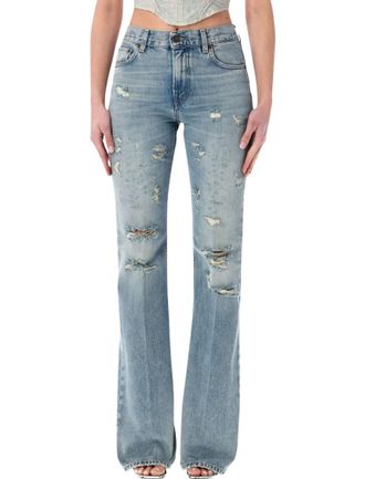 Haikure Blue Straight High Rise Jeans