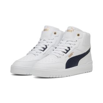 Puma Sneaker PUMA SHUFFLE DOWNTOWN MID, Damen, Gr. 42,5, blau (puma wei&szlig;, puma navy, puma gold), Schuhe Sneaker
