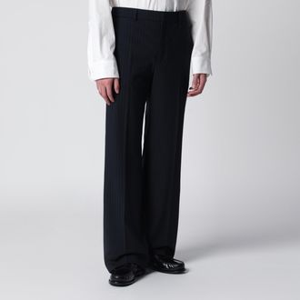 S&eacute;fr Pantalone gessato in misto lana