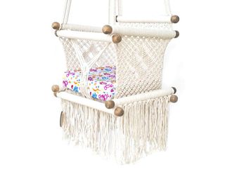 Hamac del sol Hamaca de macram&eacute; para beb&eacute; Crudo