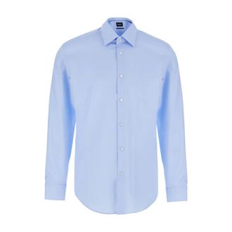 HUGO BOSS Hank Shirt - Heren - Zakelijke Overhemden - Blauw - 3XL - Katoen - Overhemden