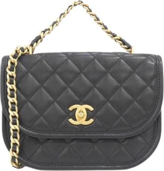 Chanel Pre-owned Calf Shoulder Bag - Dames - Vintage Schoudertas - Zwart - ONE Size - Leer - Vintage