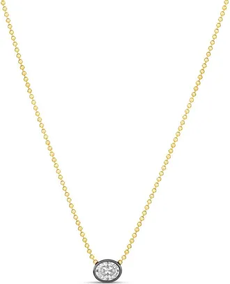 SHYMI 14k Gold Plated Oval Pendant Necklace at Nordstrom