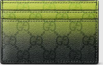 Gucci Chroma Card Case, Green, Fabric