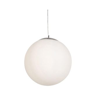 QAZQA Qazqa - Smart Scandinavian Pendant Lamp Silver with Opal Glass 50cm incl. WiFi A60 - Ball 50