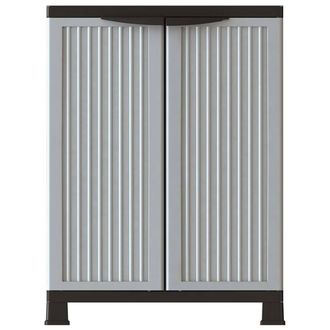Berkfield Home Plastic Cabinet 68x39x92 cm in Grey | Size: 68 x 39 x 92 cm