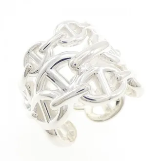 Herm&egrave;s Silver Silver 925 Band Ring (Pre-Owned)