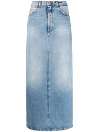Acne Studios Gonna lunga denim a vita alta - Blu
