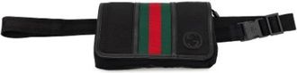Gucci Pre-owned Nylon Belt Bag - Dames - Vintage Heuptassen - Zwart - ONE Size - Nylon - Vintage