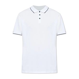 Giorgio Armani Polo Shirts, male, White, Size: 2XL Piqu&eacute; Polo Shirt
