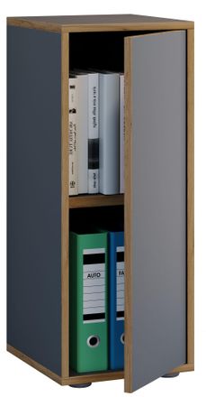 VCM Vcm - Gabinete De Oficina De Madera Carpeta Gabinete De Archivo Muebles De Oficina Gabinete Salia 2x Ancho 30 Cm Puerta Giratoria (antracita)