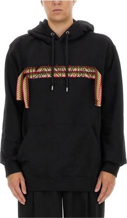 Lanvin Embroidered Logo Hoodie - Heren - Hoodies - Zwart - XL - Hoodies & sweatvesten