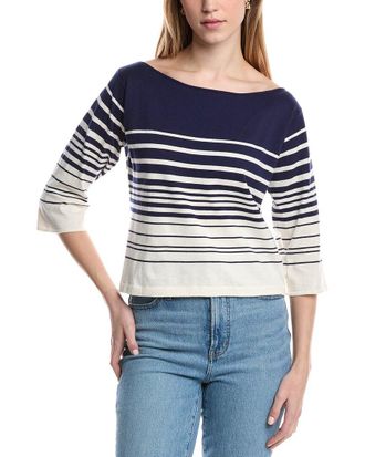 DL1961 Boatneck Cashmere-Blend Blouse