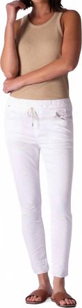 Bianco Textured Jogger Pants In White