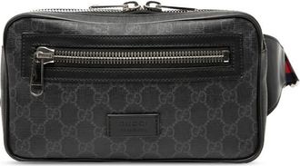 Gucci Pre-owned Gucci Small GG Supreme Web Belt Bag Mens 474293 200047