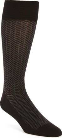 Cole Haan Geometric Dress Socks in Black at Nordstrom